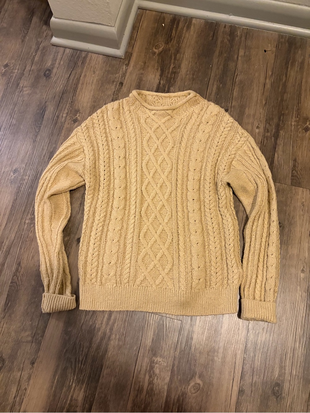 J Crew Roll Neck Tan Sweater XS